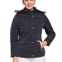 Juelle Navy Full Sleeves Hooded Jacket-image-24
