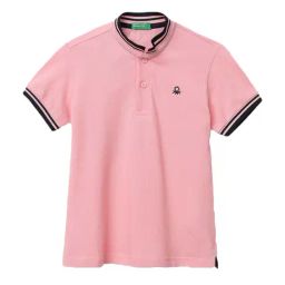 United Colors of Benetton Kids Pink Cotton Polo T-Shirt-image-90
