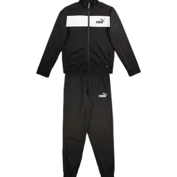 Puma Kids Black Color Block Track Suits-image-49