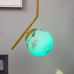 Homesake Modern Green & Golden Metal Globe Lampshade Pendant Indoor Hanging Light - Set of 1-image-38