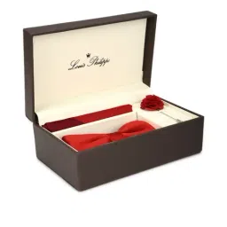 Louis Philippe Red Bow Tie, Lapel Pin & Pocket Square - Set of 3-picture-29