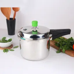 The Indus Valley Silver Tri-ply Stainless Steel Outer Lid Pressure Cooker (3L)-image-63