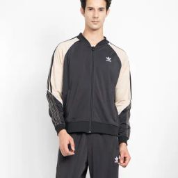 Adidas Originals Black Mandarin Collar Jacket-picture-1
