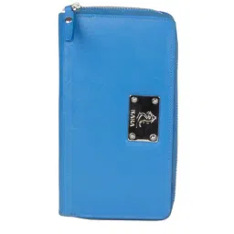 Kara Sky Blue Solid Leather Wallet-picture-16