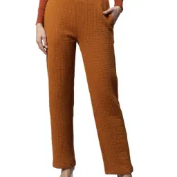 Global Republic Mustard Straight Fit Mid Rise Full Length Trousers-image-49