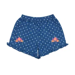 H by Hamleys Girls Blue Embroidered Shorts-image-58