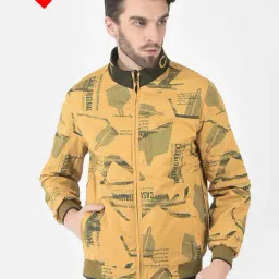 Crimsoune Club Olive & Yellow Regular Fit Reversible Jacket-24