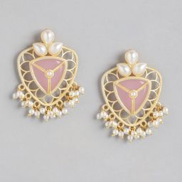 Anouk Gold-Plated Beaded Contemporary Drop Earrings-6