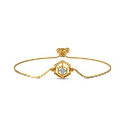 Kisna Diamond & Gold Jewellery Fynn 18k Gold & Diamond Bracelet for Women-image-99