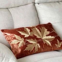 Mason Home Burnt Orange Autumn Leaves Cushion Cover-image-25