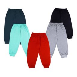 BAESD Infants Pack Of 5 Cotton Mid Rise Joggers-10