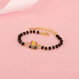 GIVA 92.5 Sterling Silver Golden Fairy Tale Infant Adjustable Bracelet-image-73