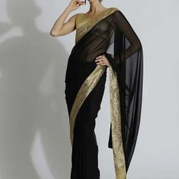 Jaipur Kurti Black Embellished Sarees-picture-17