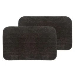 BIANCA Ultra-Soft Fluffy Bath Mat With Non-Slip Rubber Backing -2pc Medium (plush) solid-brown image 2