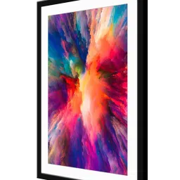 999Store Multicolor MDF Abstract Wall Printed Paper Wall Painting - Set of 1 image 3