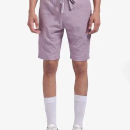 Rare Rabbit Pink Regular Fit Textured Shorts-image-16