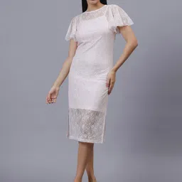 SAFFE Floral Print Flutter Sleeve Bodycon Dress-image-28