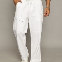 The Roadster Lifestyle Co Men Pure Cotton Casual Cargo Trousers-image-39