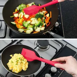 Femora Red Silicone Spatula with Grip Handle - Set of 2 image 3