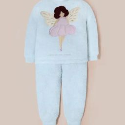 Cherry Crumble By Nitt Hyman Girls Blue Regular Fit Night Suit-image-15