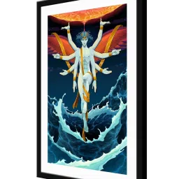 999Store Multicolor MDF Quiet Mind Over The Chao Printed Paper Wall Painting - Set of 1 image 3