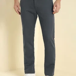 Allen Solly Men Solid Slim Fit Mid-Rise Regular Trousers-image-29