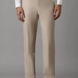 Louis Philippe Beige Slim Fit Trousers-image-98