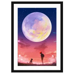 999Store Multicolor MDF Rising Sun Printed Paper Wall Painting - Set of 1 image 2