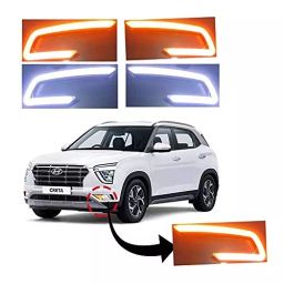 Auto Pearl Front LED DRL Fog Light with Matrix Turn Indicator Compatible For Hyundai Creta (Set of 2)-27