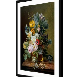 999Store Multicolor MDF Flowers Guldasta Printed Paper Wall Painting - Set of 1 image 3