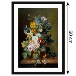 999Store Multicolor MDF Flowers Guldasta Printed Paper Wall Painting - Set of 1 image 5