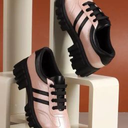 TRYME Women's Rose Gold Sneakers-image-64