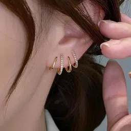 ONUYX Gold Plated Zircon Earrings-image-76
