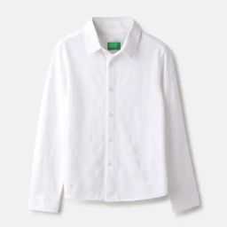 United Colors of Benetton Boys White Solid Full Sleeves Shirts-image-70