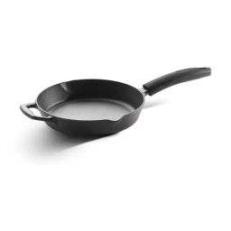 Tramontina Black Titanex Pre-Seasoned Cast Iron Fry Pan With Lid (22 Cm)-16