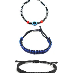 Dynamic Retail Global Men Set of 3 Stainless Steel Wrapround Bracelet-image-96