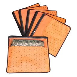 prettykrafts Orange Set of 6 Regular Drawer Organiser Organisers-65