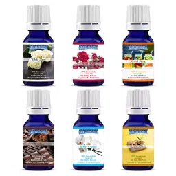 Airance 10 ml White Rose, Fresh Rose, Mixed Fruit, Chocolate, White Orchid & Sandal Fragrance Automatic Room Freshener Perfume Aroma Oil (Pack of 6)-image-34