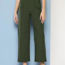 Aarika Dark Green Straight Fit Pants-picture-41