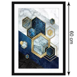 999Store Multicolor MDF Abstract Geometric Printed Paper Wall Painting - Set of 1 image 5