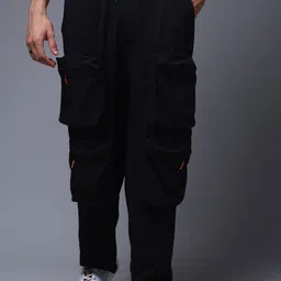 MADSTO Men Baggy-Fit Mid-Rise Track Pants-picture-25