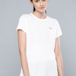 UNDER ARMOUR Women White Tech SSC Solid T-shirt-32