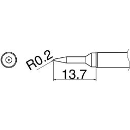 Hakko Soldering Iron Tip SBL Type Suitable For FX-100, T31-03SBL (10) (Set of 10)-20