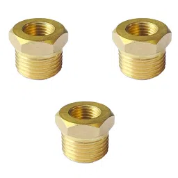Generic 1/2Inchx1/4Inch Brass Reducer Bush Pipe Fitting-Pack of 3-image-81
