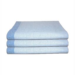 Athom Living Blue 3 Pieces Striped Cotton 210 GSM Bath Towels-image-34
