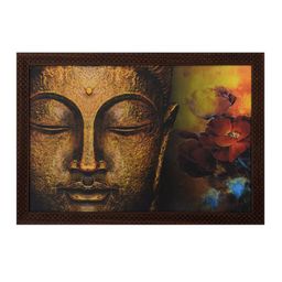 eCraftIndia Multicoloured Buddha UV Wall Art-image-36