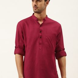 RAJUBHAI HARGOVINDAS Relaxed Half Placket Linen Casual Shirt-picture-29