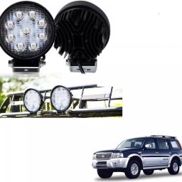 Cartronics Waterproof 9 LED Round Fog Light with Mounting Brackets for Ford Endeavour-71