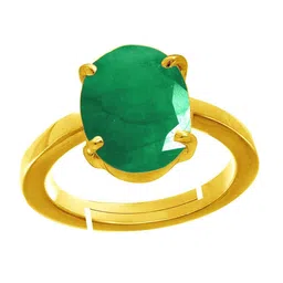 RRVGEM Gold Plated Panna Stone Ring-picture-17