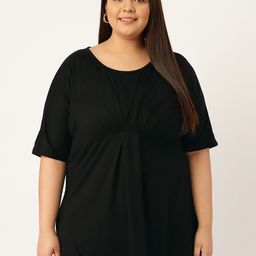 theRebelinme Plus Size Black Longline Top-image-8
